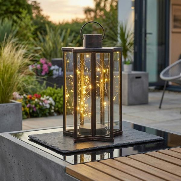 Garden Greatness Bronze Effect Firefly Star Garden Lantern