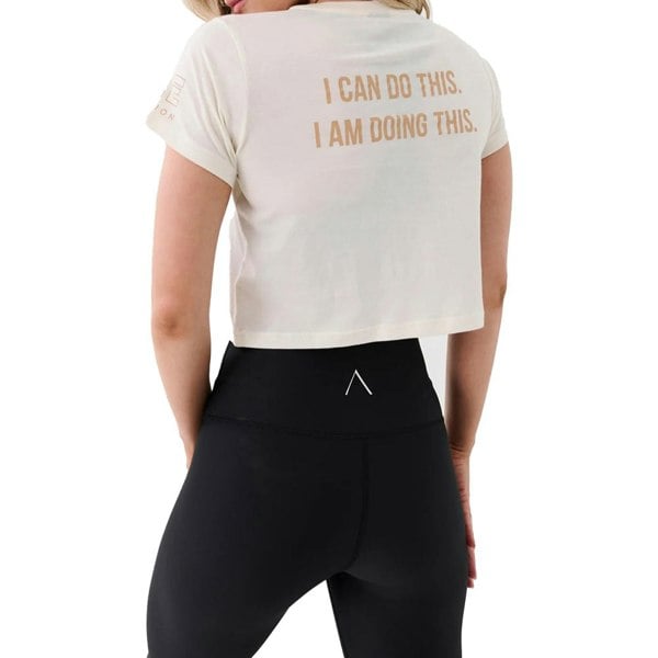 P.E Nation PE Nation Womens Kaaiaa X P.E Nation Organic Cotton Crop Tee in Cream