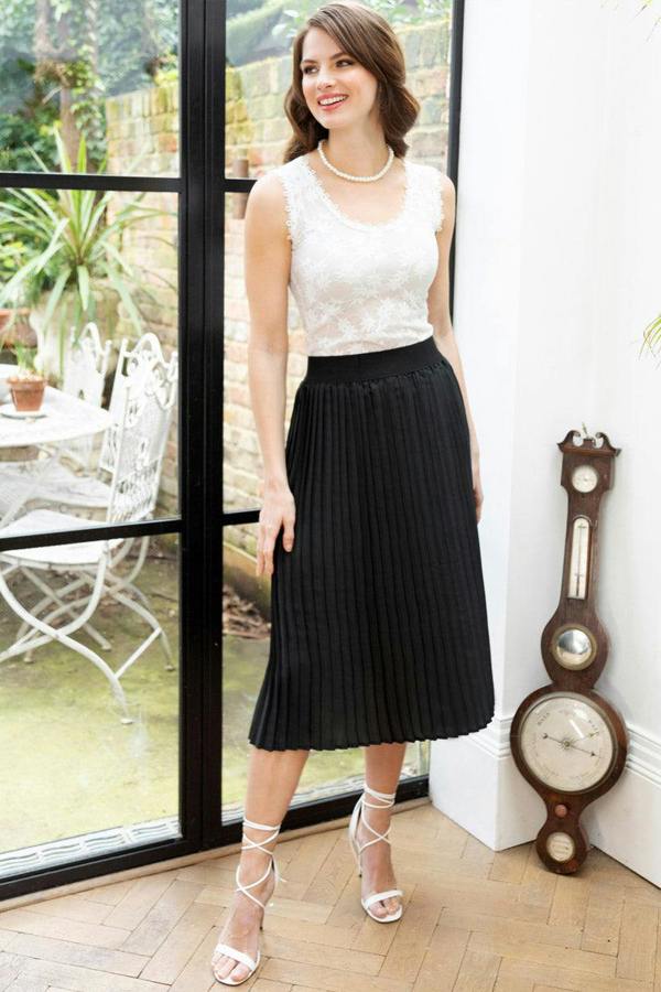 HotSquash Pleated Midi Skirt