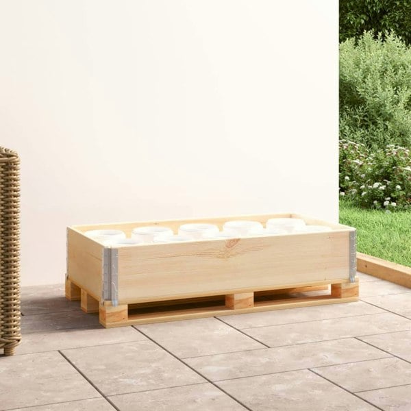 Berkfield Pallet Collar 50x100 cm Solid Pine Wood