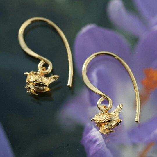 Reeves & Reeves Gold Wren Earrings