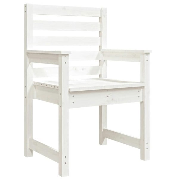 Berkfield Garden Chairs 2 pcs White 60x48x91 cm Solid Wood Pine