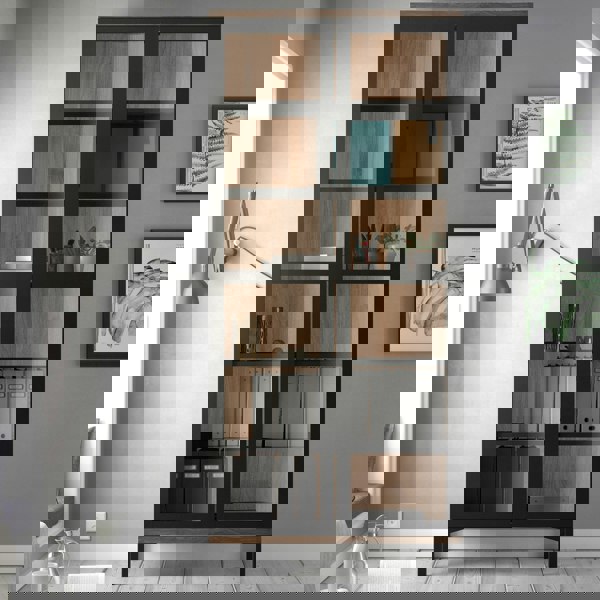 Furniture To Go Display Cabinet Glazed 2 Doors in Black and Walnut