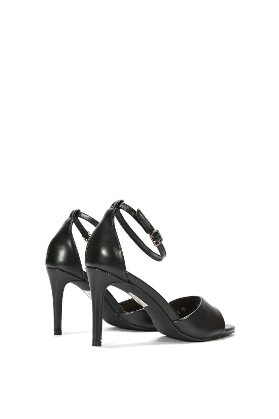 XY LONDON Stiletto Heel Open Toe Sandals With Ankle Strap
