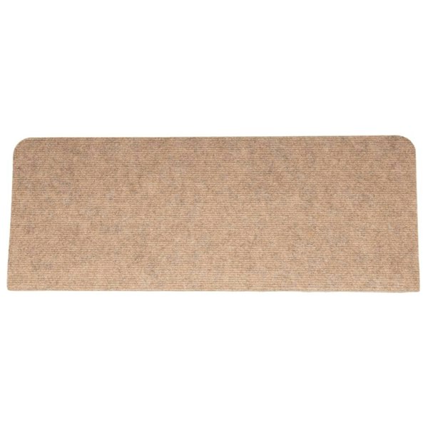 Berkfield Stair Mats Self-adhesive 15 pcs 65x24.5x3.5 cm Beige