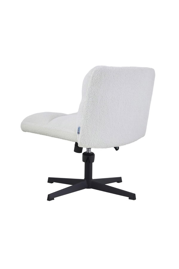 Living and Home White Upholstered Armless Leisure Chair