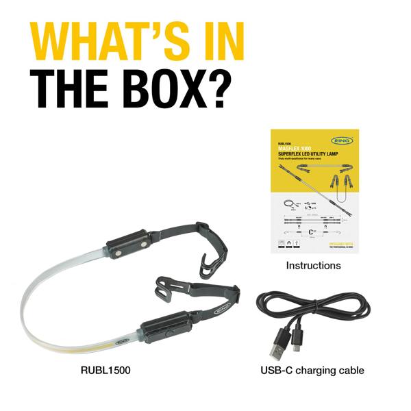 Ring Automotive Ring MAGflex 1000 Lumen LED Work Light Inspection Lamp Rechargeable Super Flex