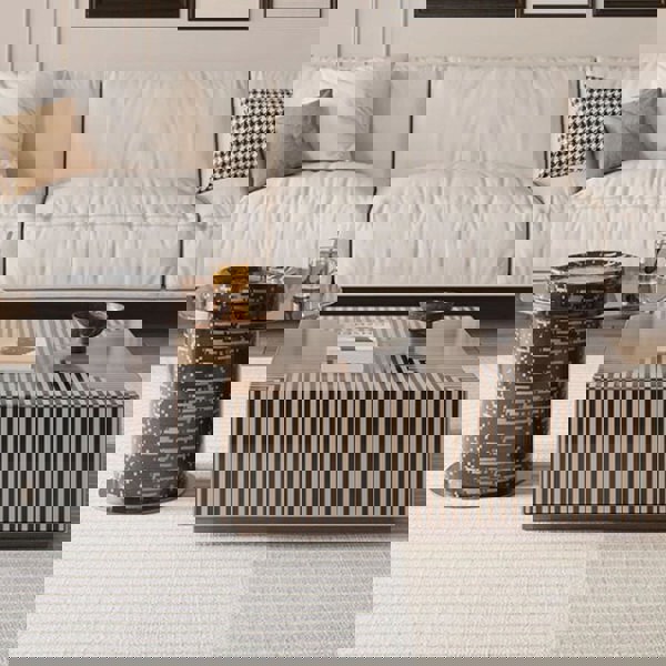 Bris Coffee Table Set, Square Coffee Table With Side Table-Rit Concept-Rit Concept