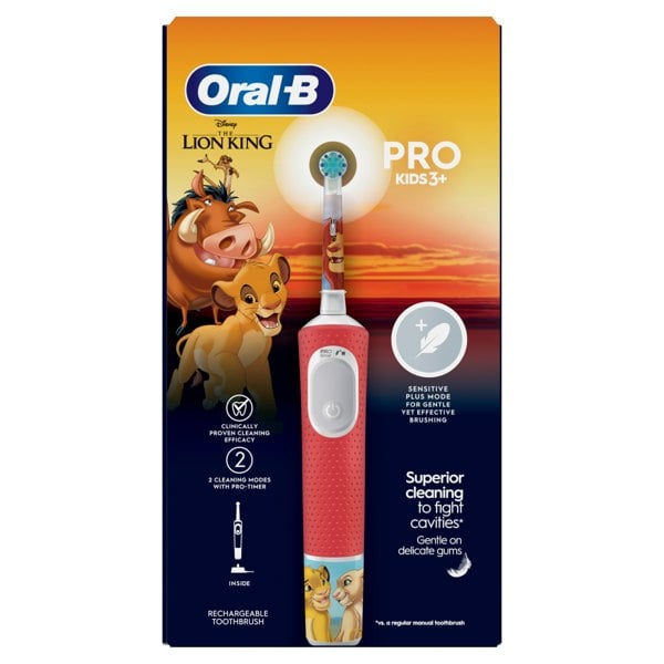 Oral-B Pro Kids Lion King Electric Toothbrush Designed By Braun - Red