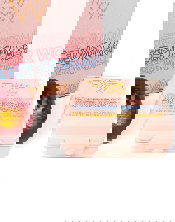 DC Comics Womens Pink Logo & Icon Print Lunch Bag Bottle and Snack Pot (One Size)