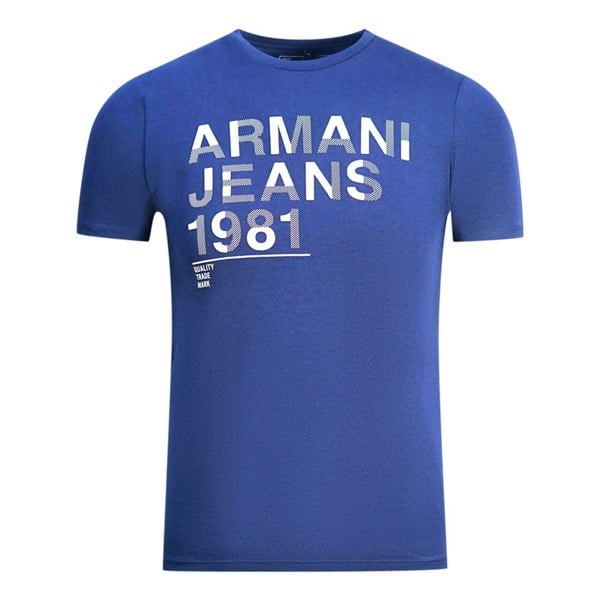 Armani Jeans 1981 Logo Blue T-Shirt