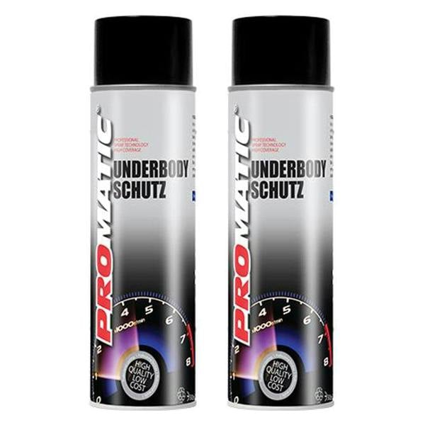 Promatic 2X Promatic Black Underbody Spray Paint 500ml