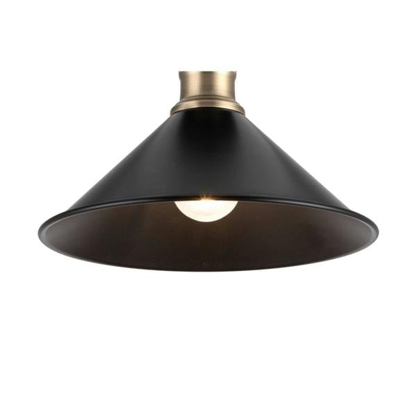 COSYLYTE Bowley Metal Ceiling Flush Light - Matt Black