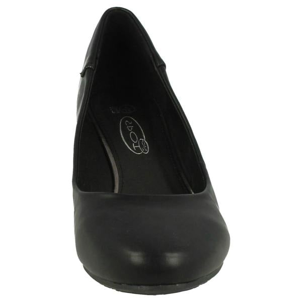 Spot On Ladies Spot On Low Wedge Court Shoes