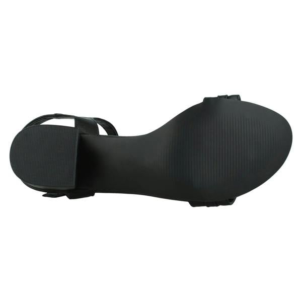 Spot On Ladies Spot On Mid Heel Mule Sandals F12022 - Wide Fit