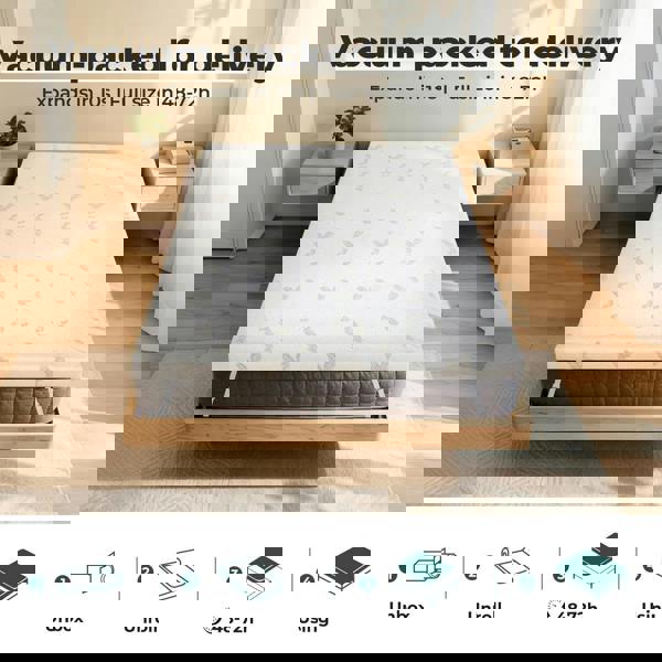 Lavio Mattress Topper Memory Foam Double Dual Layer Pressure Relief Anti Slip