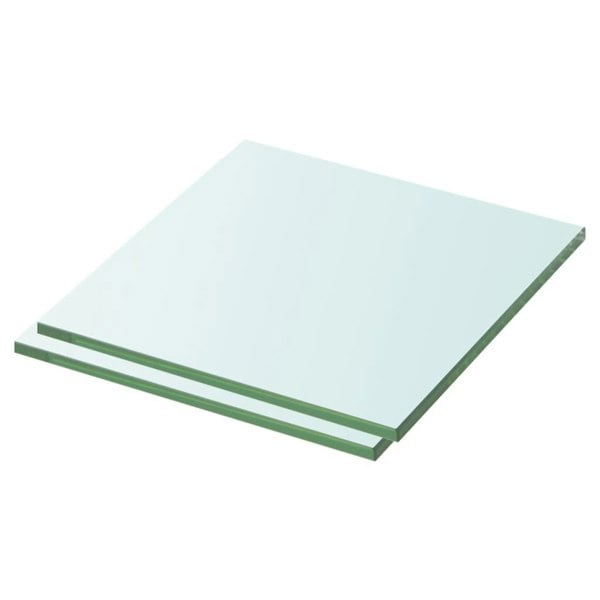 Berkfield Shelves 2 pcs Panel Glass Clear 30x25 cm