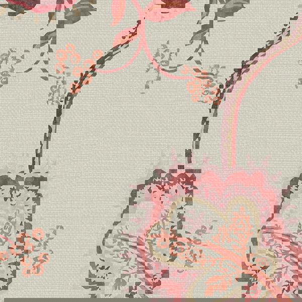 Joules Tree Of Life Floral Wallpaper | Red/Pink