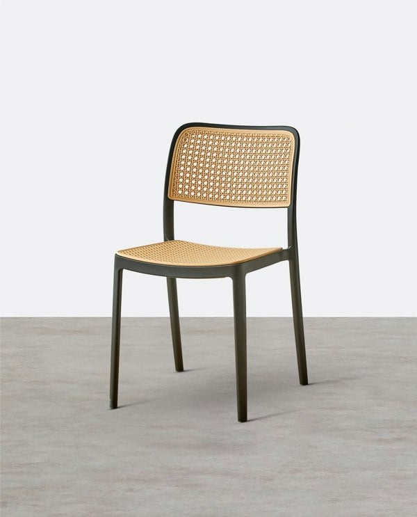 Weilai Concept Ann Rattan Style Dining Chair, Plastic