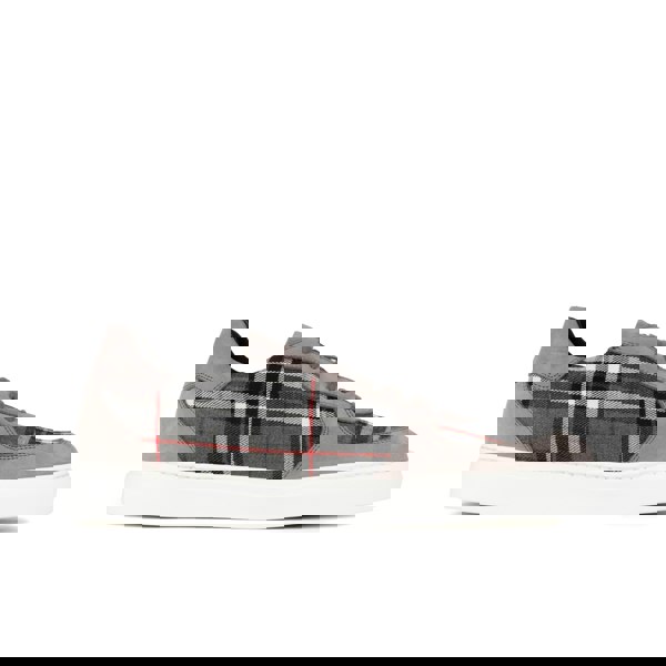 Embassy London Strada - Grey Tartan - Men's Tartan Suede & Leather Trainer