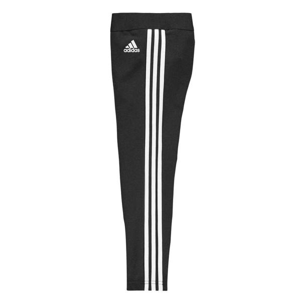 Adidas Girls 3 Stripes Leggings - Black/White - 