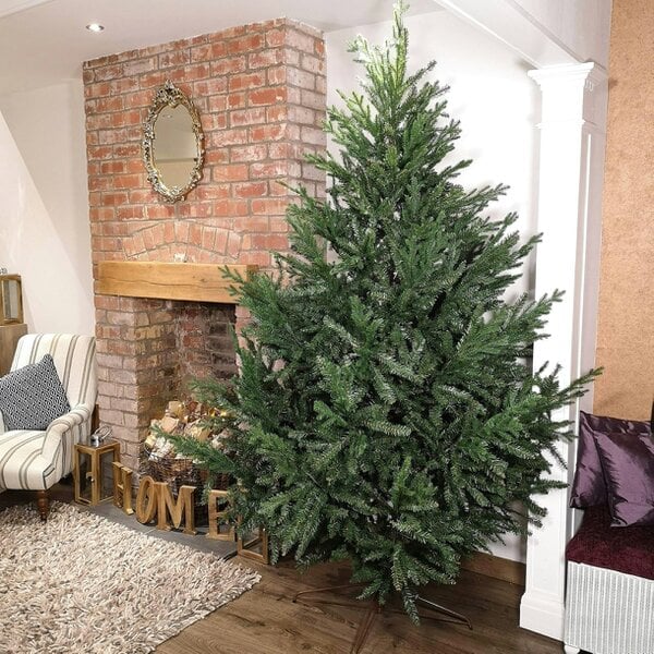 Samuel Alexander 8ft 240cm Green Glenshee Spruce Artificial Christmas Tree PE and PVC Mix Natural Look