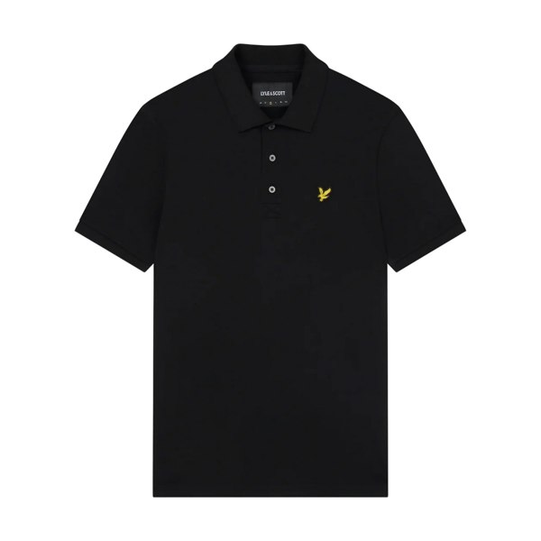 Lyle & Scott Mens Plain Polo Shirt - Jet Black