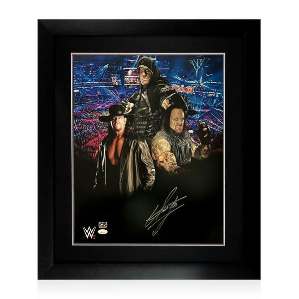 The Undertaker Signed 20x16 Image Deluxe Mount Frame (JSA)