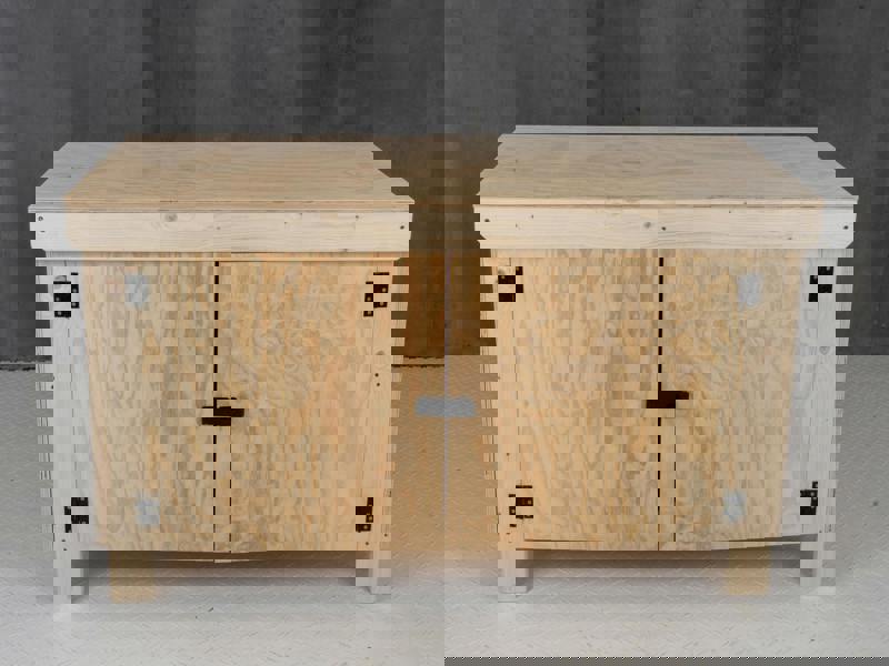 Arbor Garden Solutions Wooden Plywood Top Workbench With Lockable Cupboard (V.9)