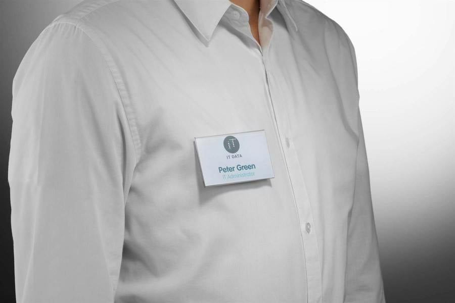 Durable CLICK FOLD Magnet Name Tag Badge Holders | 25 Pack | 54 x 90mm