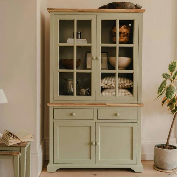 Statement Furniture Florence Glass Door Display Cabinet Large Dresser Assembled