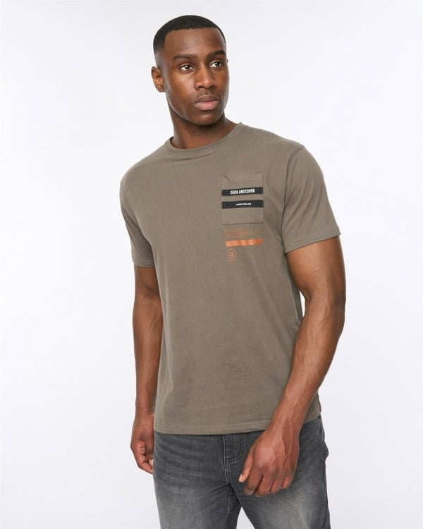 Duck and Cover Heningys T-Shirt Dark Olive
