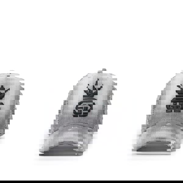 God Given Talent GGT Black Logo Acid Wash Distressed Grey Denim Mesh Snapback