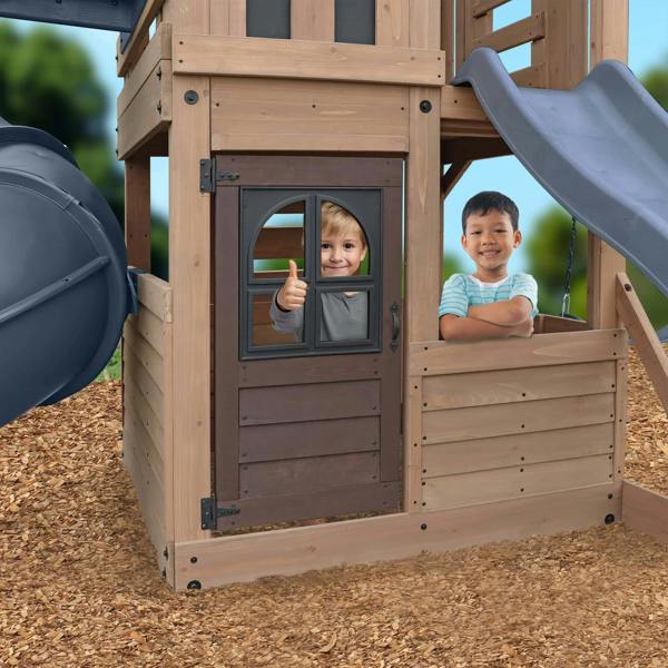 The Skyline Lookout Wooden Climbing Frame Backyard Bliss 4