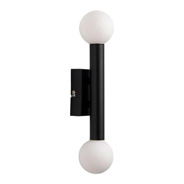 Pagazzi Lighting Toronto Matt Black IP44 2 Light Wall Light