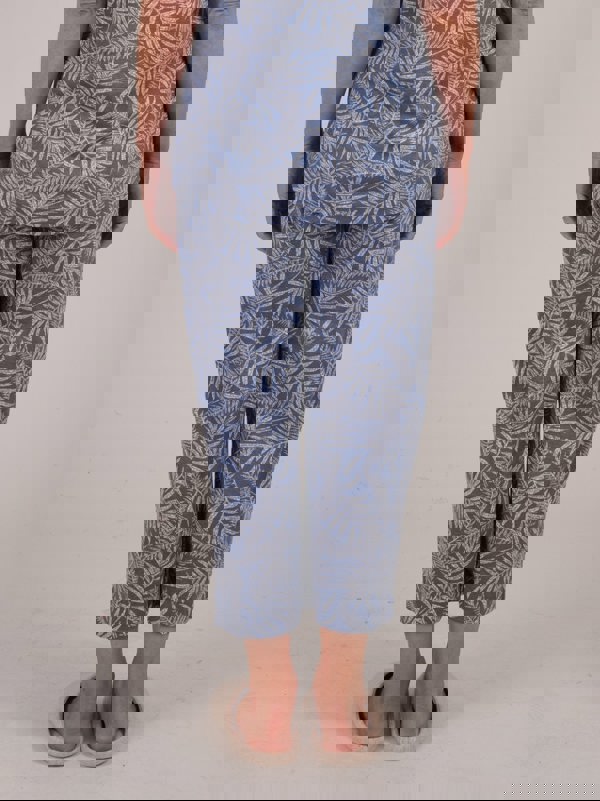 TIGI-Wear Chambray Ivory Fern Leaf Pyjama Trouser