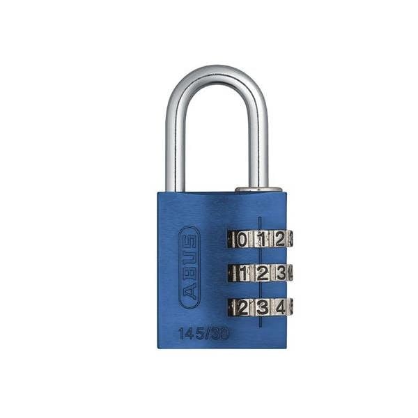 Abus Mechanical 145 Series Aluminium Combination Padlock - Blue - 