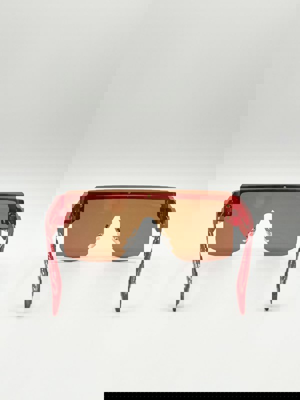 SVNX Oversized Flat Top Sunglasses with Mirrored Lens