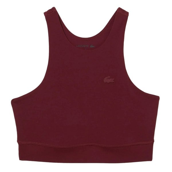 Lacoste Womens/Ladies Recycled Polyamide Quick Dry Sports Bra - Burgundy