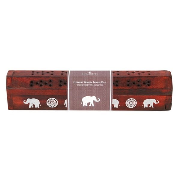 Serano Elephant Wooden Rosewood Incense Box Set