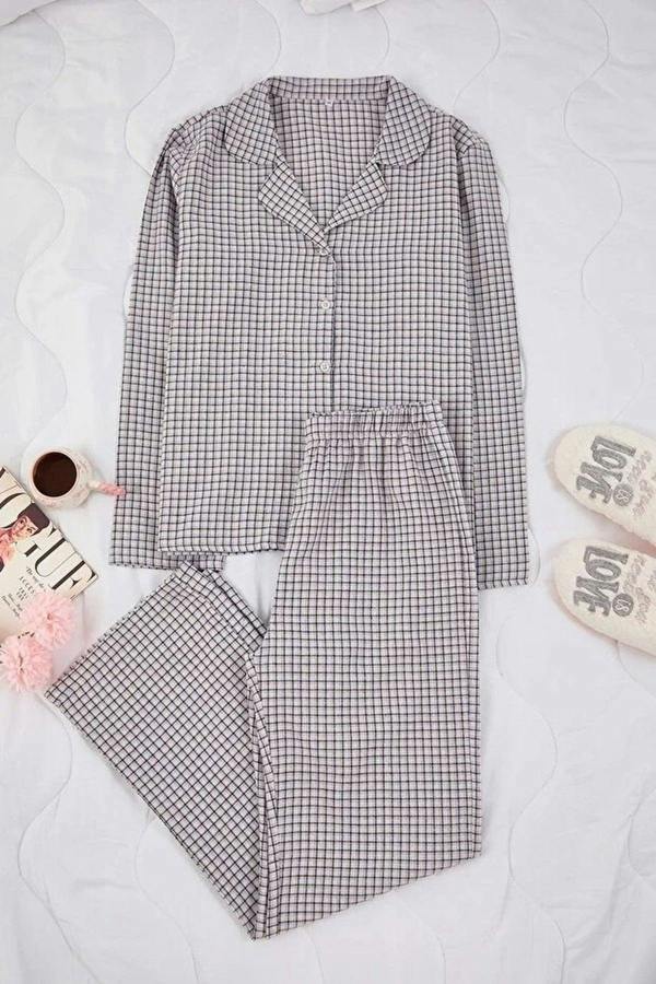 WOVCOR 2-Piece Cotton Winter Plaid Flannel Woven Pajama Set