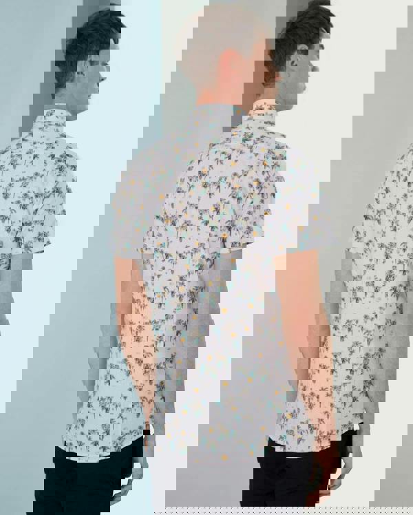 Steel & Jelly Limited Edition Sun & Palm Tree Print Short Sleeve Shirt