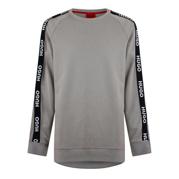 Hugo Mens Sporty Logo Lounge Sweatshirt - Pastel Grey - 