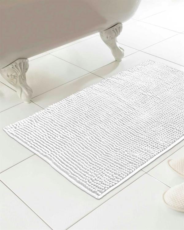 Chenille Loop White Bath Mat 46x76cm - BF