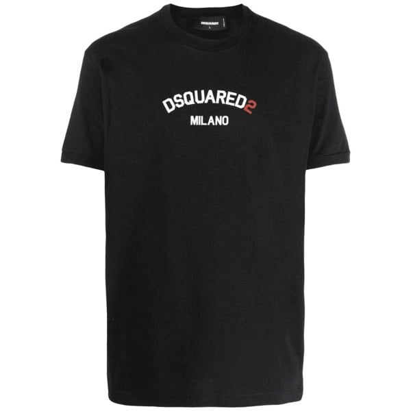 Dsquared2 Branded Milano Logo Cool Fit Black T-Shirt L