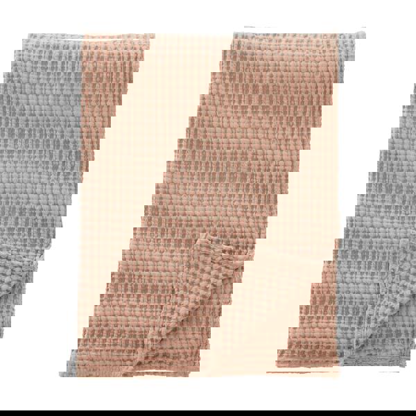 Catherine Lansfield Jaipur Chunky Waffle Cotton Blanket Throw Pink