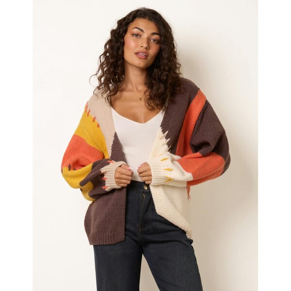 Blue Vanilla Knit Colourblock Cardigans