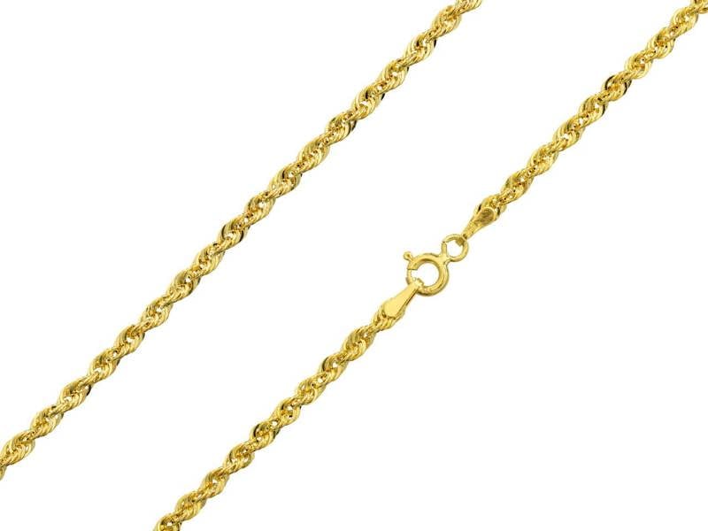 Cooksongold 9ct Yellow Gold Hollow Rope Necklace Chain, Fully UK Hallmarked