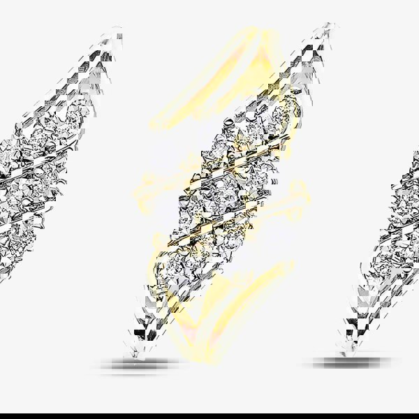 T. H. Baker 9ct Yellow Gold Diamond Nine Stone Illusion Set Cluster Ring 52F97YW/18-10