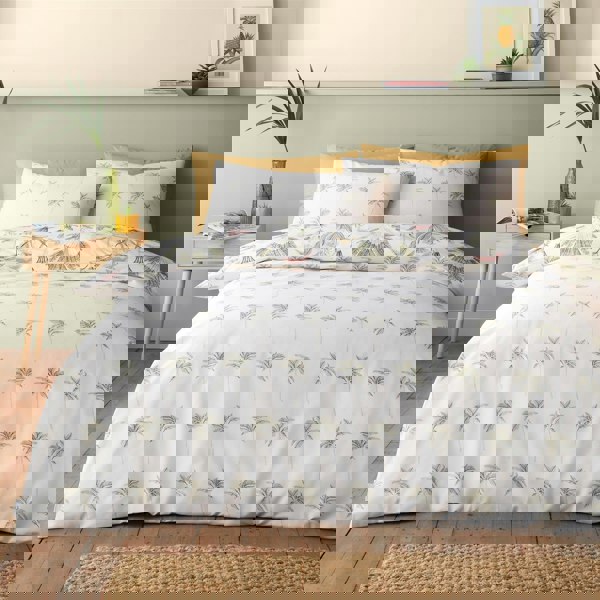 Catherine Lansfield Paradiso Palm Natural Duvet Cover Set